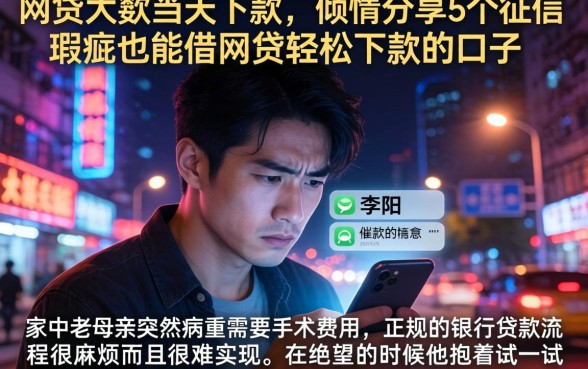 网贷大额当天下款，倾情分享5个征信瑕疵也能借网贷轻松下款的口子