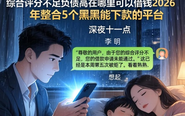 综合评分不足负债高在哪里可以借钱2026年，整合5个黑户能下款的平台