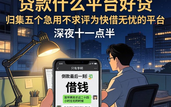 贷款什么平台好贷，归集五个急用不求评分快借无忧的平台