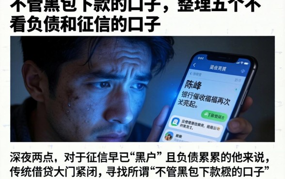 不管黑包下款的口子，整理五个不看负债和征信的口子