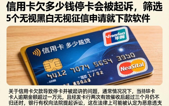 信用卡欠多少钱停卡会被起诉，筛选5个无视黑白无视征信申请就下款的软件