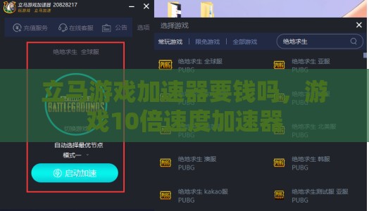 立马游戏加速器要钱吗，游戏10倍速度加速器