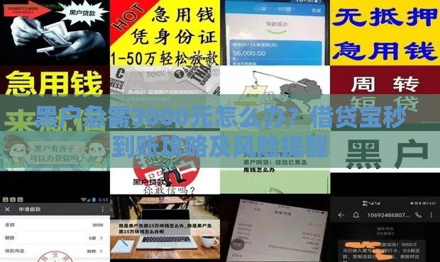 黑户急需3000元怎么办？借贷宝秒到账攻略及风险提醒
