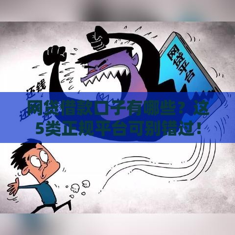 网贷借款口子有哪些？这5类正规平台可别错过！