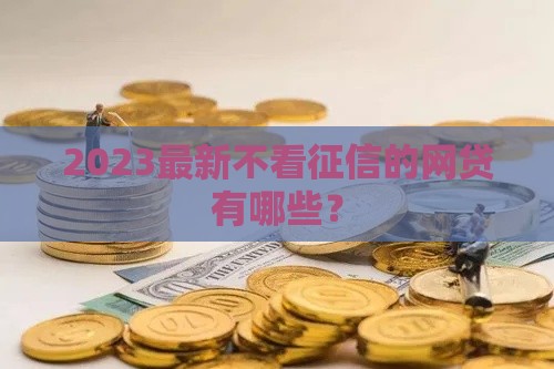 2023最新不看征信的网贷有哪些？
