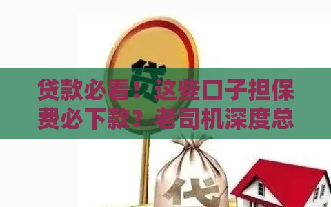 贷款必看！这些口子担保费必下款？老司机深度总结