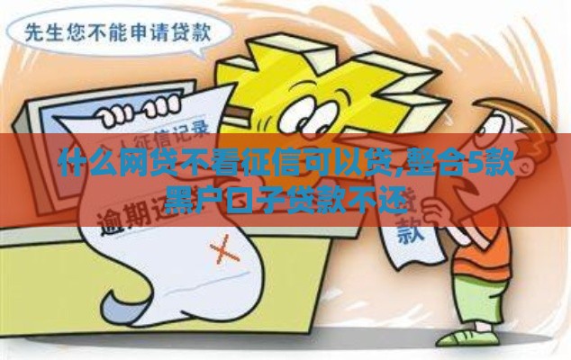 什么网贷不看征信可以贷,整合5款黑户口子贷款不还