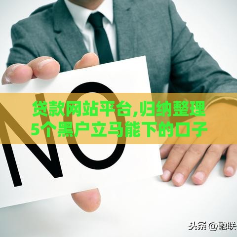 贷款网站平台,归纳整理5个黑户立马能下的口子