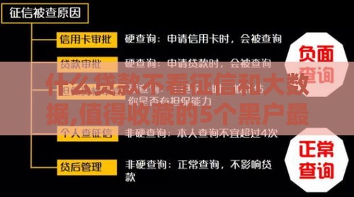 什么贷款不看征信和大数据,值得收藏的5个黑户最新放水口子