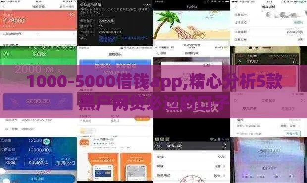 1000-5000借钱app,精心分析5款黑户网贷必过的口子