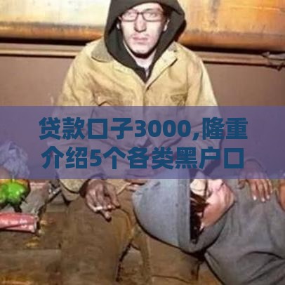 贷款口子3000,隆重介绍5个各类黑户口子