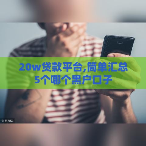 20w贷款平台,简单汇总5个哪个黑户口子