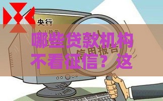 哪些贷款机构不看征信？这几种方式靠谱又省心