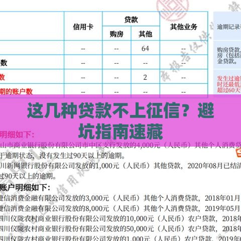 这几种贷款不上征信？避坑指南速藏