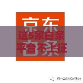 这5家白条平台不上征信 申请前先收藏