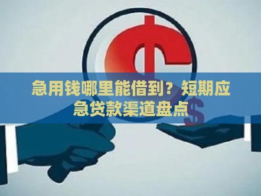 急用钱哪里能借到？短期应急贷款渠道盘点