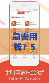 急需用钱？5个正规平台快速到账 安全下款不踩坑