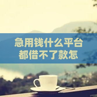 急用钱什么平台都借不了款怎么办？贷款被拒自救指南