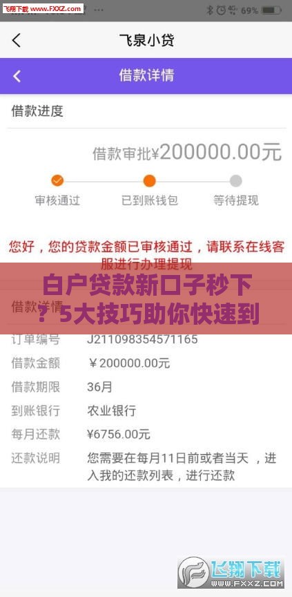 白户贷款新口子秒下？5大技巧助你快速到账