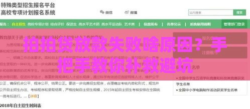 拍拍贷放款失败啥原因？手把手教你补救避坑