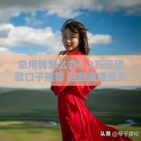 急用钱怎么办？2万元借款口子推荐 这些渠道当天到账不踩坑
