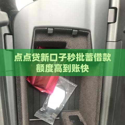 点点贷新口子秒批蓄借款额度高到账快