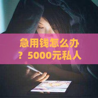 急用钱怎么办？5000元私人借款快速到账攻略（征信不佳可试）