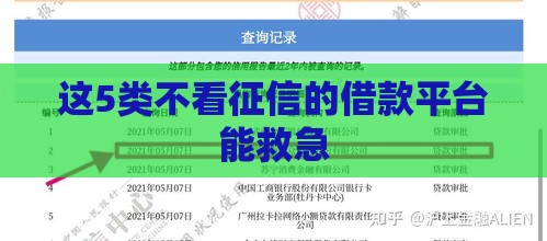 这5类不看征信的借款平台能救急