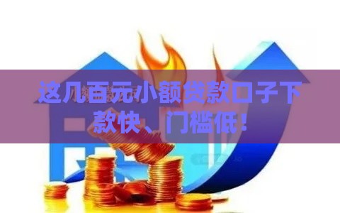 这几百元小额贷款口子下款快、门槛低！