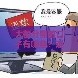 大额分期的口子有哪些？这5个靠谱渠道低息好申请，老哥实测！