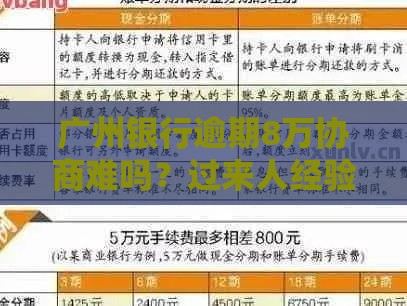 广州银行逾期8万协商难吗？过来人经验：这几点要注意！