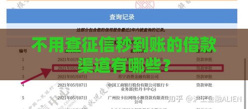 不用查征信秒到账的借款渠道有哪些？