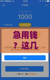 急用钱？这几个平台好下款！亲测有效，借款多也不怕