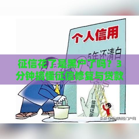 征信花了是黑户了吗？3分钟搞懂征信修复与贷款实操