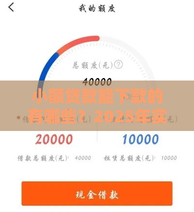 小额贷款能下款的有哪些？2025年实测5个秒到账平台