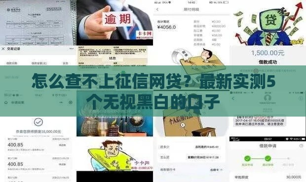怎么查不上征信网贷？最新实测5个无视黑白的口子