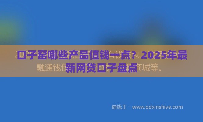 口子窑哪些产品值钱一点？2025年最新网贷口子盘点