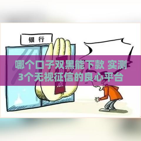 哪个口子双黑能下款 实测3个无视征信的良心平台