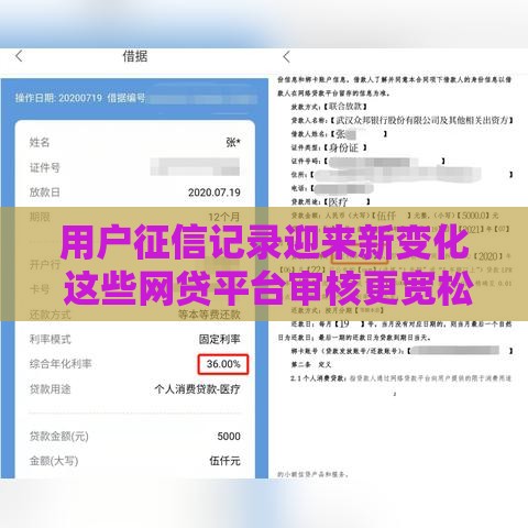 用户征信记录迎来新变化 这些网贷平台审核更宽松