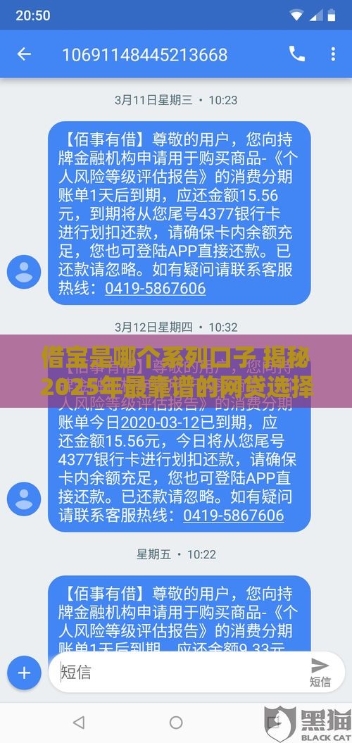 借宝是哪个系列口子 揭秘2025年最靠谱的网贷选择