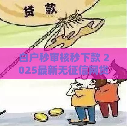 白户秒审核秒下款 2025最新无征信网贷神器实测
