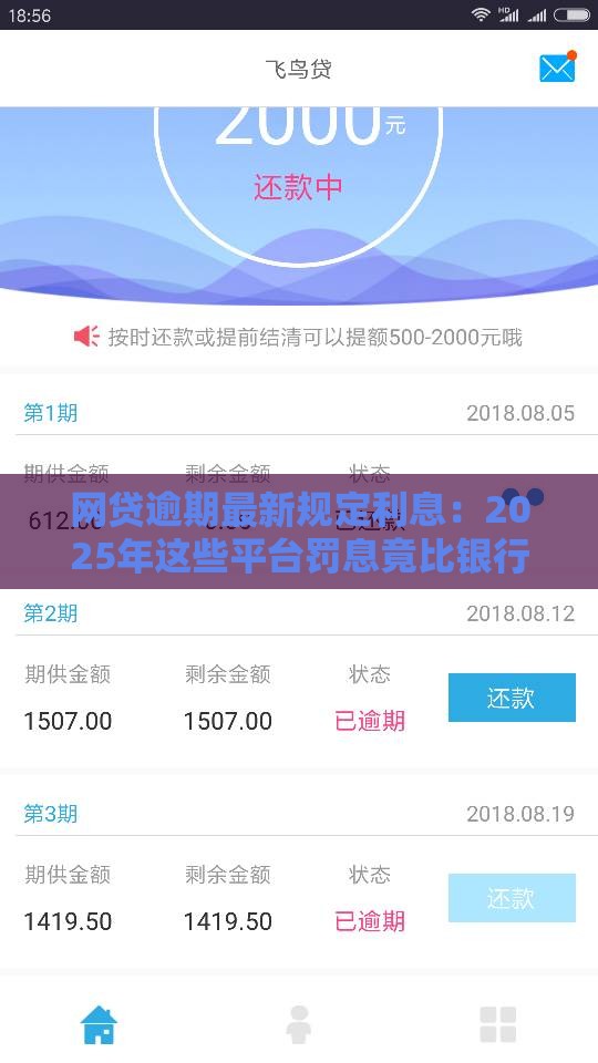 网贷逾期最新规定利息：2025年这些平台罚息竟比银行还低！