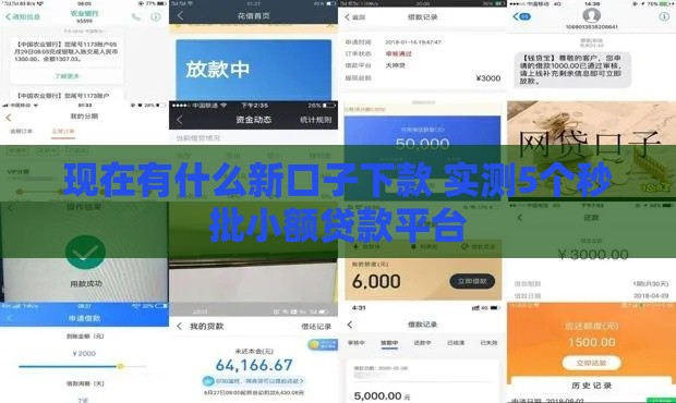 现在有什么新口子下款 实测5个秒批小额贷款平台