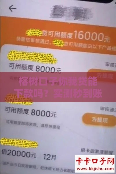 榕树口子你我贷能下款吗？实测秒到账攻略分享