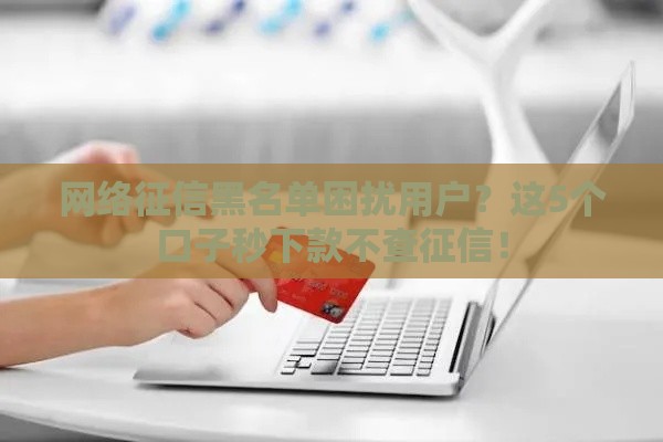 网络征信黑名单困扰用户？这5个口子秒下款不查征信！