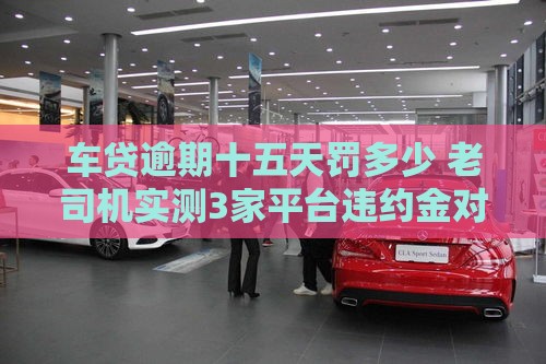 车贷逾期十五天罚多少 老司机实测3家平台违约金对比