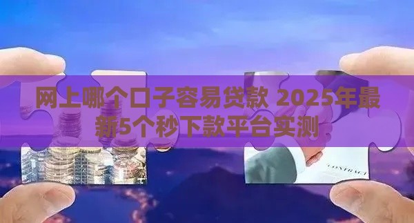 网上哪个口子容易贷款 2025年最新5个秒下款平台实测