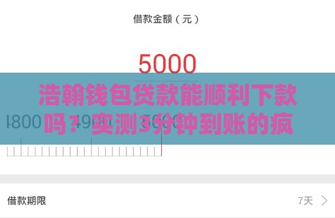 浩翰钱包贷款能顺利下款吗？实测3分钟到账的疯狂体验！