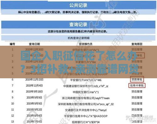 国企入职征信花了怎么办？3招补救+亲测靠谱网贷推荐