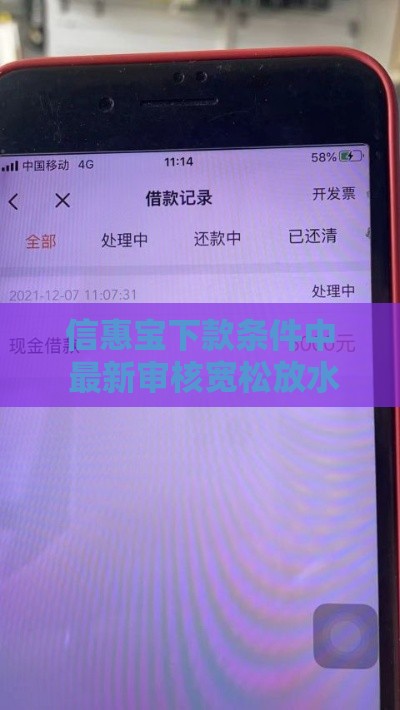信惠宝下款条件中 最新审核宽松放水实测分享
